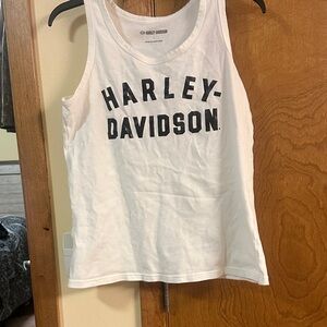 Harley-Davidson Classic White Sleeveless Top